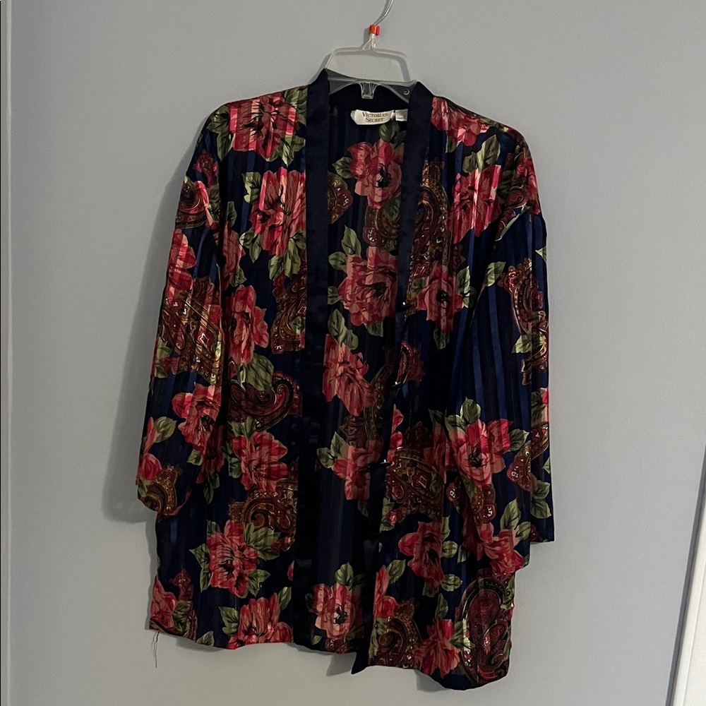 Victoria's Secret Navy Floral Kimono